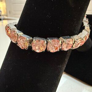 Gorgeous Pink Rhinestone Stretch Bracelet
